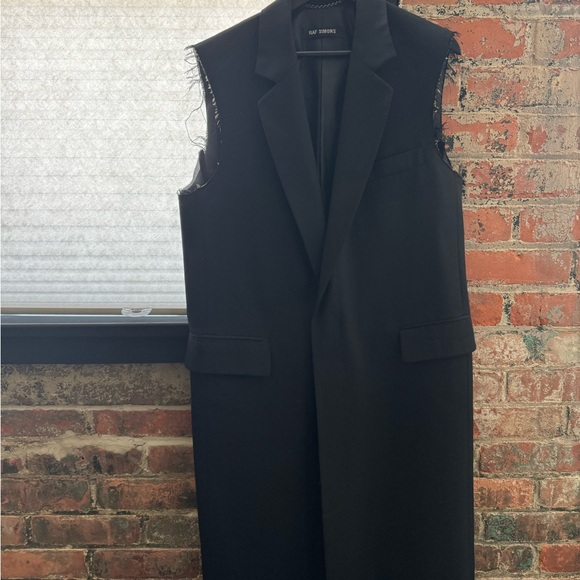 Vintage Archive Raf Simons Sleeveless Long Jacket 2004 Black - Picture 1 of 6